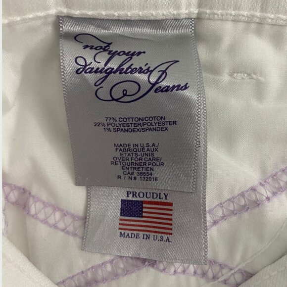 NYDJ Lift-Tuck Crop Capri Denim Jeans Women's Size 8P White Casual Comfort Fit - Picture 11 of 12